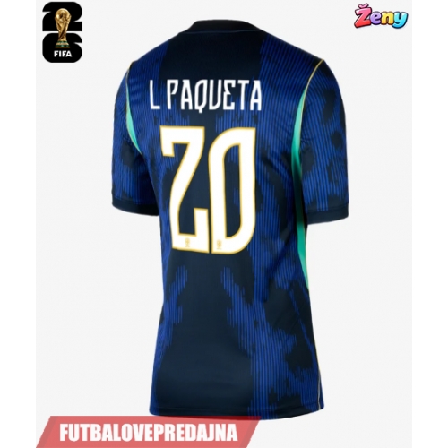 Lacne Ženy Futbalové dres Brazília Lucas Paqueta #20 MS 2026 Krátky Rukáv - Preč